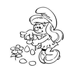 Dessin à colorier: Schtroumpfette (Personnages de dessins animés) #178461 - Coloriages à Imprimer Gratuits