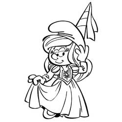 Dessin à colorier: Schtroumpfette (Personnages de dessins animés) #178462 - Coloriages à Imprimer Gratuits