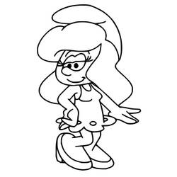 Dessin à colorier: Schtroumpfette (Personnages de dessins animés) #178463 - Coloriages à Imprimer Gratuits