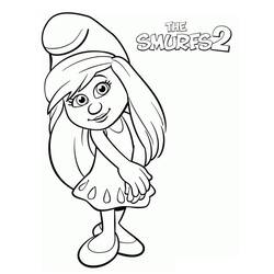 Dessin à colorier: Schtroumpfette (Personnages de dessins animés) #178471 - Coloriages à Imprimer Gratuits
