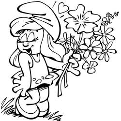 Dessin à colorier: Schtroumpfette (Personnages de dessins animés) #178472 - Coloriages à Imprimer Gratuits