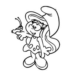 Dessin à colorier: Schtroumpfette (Personnages de dessins animés) #178473 - Coloriages à Imprimer Gratuits
