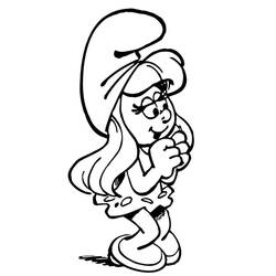 Dessin à colorier: Schtroumpfette (Personnages de dessins animés) #178474 - Coloriages à Imprimer Gratuits