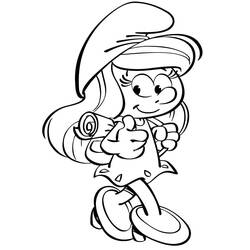 Dessin à colorier: Schtroumpfette (Personnages de dessins animés) #178477 - Coloriages à Imprimer Gratuits