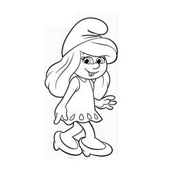 Dessin à colorier: Schtroumpfette (Personnages de dessins animés) #178478 - Coloriages à Imprimer Gratuits