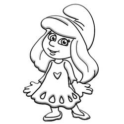Dessin à colorier: Schtroumpfette (Personnages de dessins animés) #178479 - Coloriages à Imprimer Gratuits