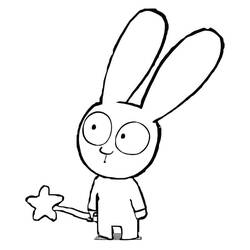 Dessin à colorier: Simon Lapin (Personnages de dessins animés) #192943 - Coloriages à Imprimer Gratuits