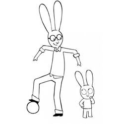 Dessin à colorier: Simon Lapin (Personnages de dessins animés) #192944 - Coloriages à Imprimer Gratuits