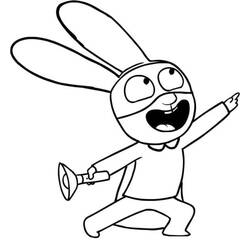 Dessin à colorier: Simon Lapin (Personnages de dessins animés) #192946 - Coloriages à Imprimer Gratuits