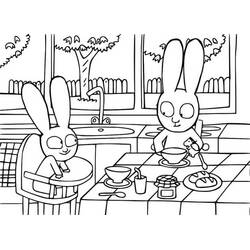 Dessin à colorier: Simon Lapin (Personnages de dessins animés) #192947 - Coloriages à Imprimer Gratuits