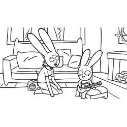 Dessin à colorier: Simon Lapin (Personnages de dessins animés) #192950 - Coloriages à Imprimer Gratuits