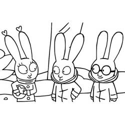 Dessin à colorier: Simon Lapin (Personnages de dessins animés) #192951 - Coloriages à Imprimer Gratuits