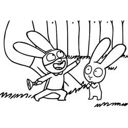 Dessin à colorier: Simon Lapin (Personnages de dessins animés) #192953 - Coloriages à Imprimer Gratuits