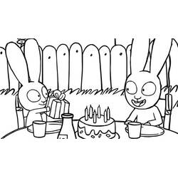 Dessin à colorier: Simon Lapin (Personnages de dessins animés) #192956 - Coloriages à Imprimer Gratuits