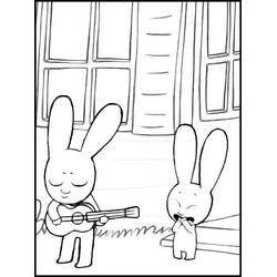 Dessin à colorier: Simon Lapin (Personnages de dessins animés) #192958 - Coloriages à Imprimer Gratuits