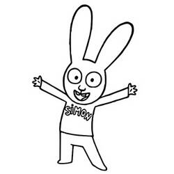 Dessin à colorier: Simon Lapin (Personnages de dessins animés) #192960 - Coloriages à Imprimer Gratuits