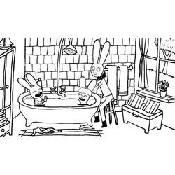 Dessin à colorier: Simon Lapin (Personnages de dessins animés) #192961 - Coloriages à Imprimer Gratuits