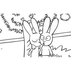 Dessin à colorier: Simon Lapin (Personnages de dessins animés) #192965 - Coloriages à Imprimer Gratuits