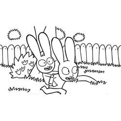 Dessin à colorier: Simon Lapin (Personnages de dessins animés) #192966 - Coloriages à Imprimer Gratuits