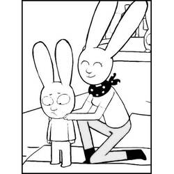 Dessin à colorier: Simon Lapin (Personnages de dessins animés) #192967 - Coloriages à Imprimer Gratuits