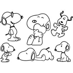Coloriage Snoopy (Personnages de dessins animés) #202871 à imprimer et colorier