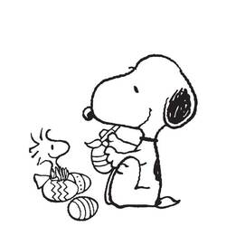 Coloriage Snoopy (Personnages de dessins animés) #202872 à imprimer et colorier