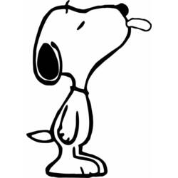 Coloriage Snoopy (Personnages de dessins animés) #202877 à imprimer et colorier