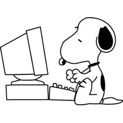 Coloriage Snoopy (Personnages de dessins animés) #202881 à imprimer et colorier