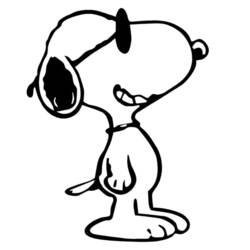 Coloriage Snoopy (Personnages de dessins animés) #202892 à imprimer et colorier