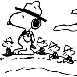 Coloriage Snoopy (Personnages de dessins animés) #202898 à imprimer et colorier