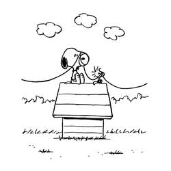 Coloriage Snoopy (Personnages de dessins animés) #202901 à imprimer et colorier