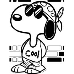 Coloriage Snoopy (Personnages de dessins animés) #202902 à imprimer et colorier