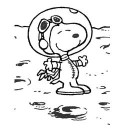 Coloriage Snoopy (Personnages de dessins animés) #202905 à imprimer et colorier