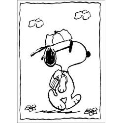 Coloriage Snoopy (Personnages de dessins animés) #202907 à imprimer et colorier