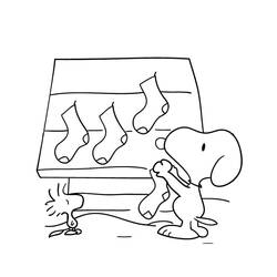 Coloriage Snoopy (Personnages de dessins animés) #202909 à imprimer et colorier