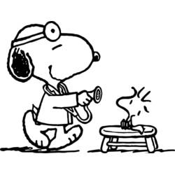 Coloriage Snoopy (Personnages de dessins animés) #202916 à imprimer et colorier