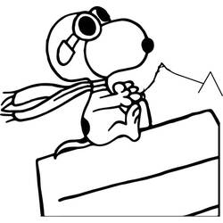 Coloriage Snoopy (Personnages de dessins animés) #202935 à imprimer et colorier