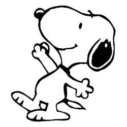 Coloriage Snoopy (Personnages de dessins animés) #202936 à imprimer et colorier