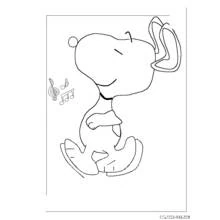Coloriage Snoopy (Personnages de dessins animés) #27139 à imprimer et colorier