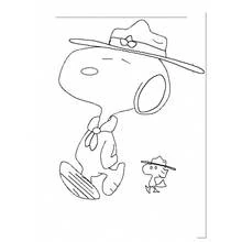 Coloriage Snoopy (Personnages de dessins animés) #27178 à imprimer et colorier
