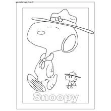 Coloriage Snoopy (Personnages de dessins animés) #27241 à imprimer et colorier