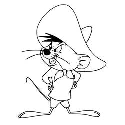 Dessin à colorier: Speedy Gonzales (Personnages de dessins animés) #205206 - Coloriages à Imprimer Gratuits