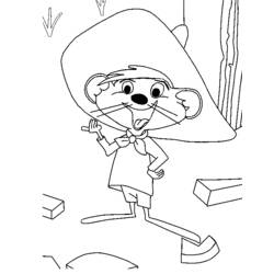 Dessin à colorier: Speedy Gonzales (Personnages de dessins animés) #30721 - Coloriages à Imprimer Gratuits