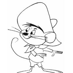 Dessin à colorier: Speedy Gonzales (Personnages de dessins animés) #30724 - Coloriages à Imprimer Gratuits