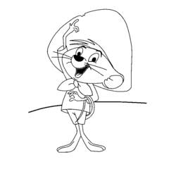 Dessin à colorier: Speedy Gonzales (Personnages de dessins animés) #30733 - Coloriages à Imprimer Gratuits