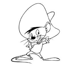 Dessin à colorier: Speedy Gonzales (Personnages de dessins animés) #30799 - Coloriages à Imprimer Gratuits