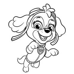 Dessin à colorier: Stella Pat Patrouille (Personnages de dessins animés) #181697 - Coloriages à Imprimer Gratuits