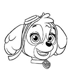 Dessin à colorier: Stella Pat Patrouille (Personnages de dessins animés) #181700 - Coloriages à Imprimer Gratuits