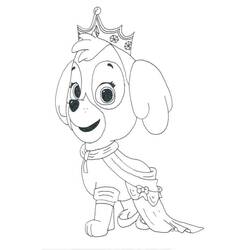Dessin à colorier: Stella Pat Patrouille (Personnages de dessins animés) #181704 - Coloriages à Imprimer Gratuits