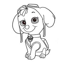 Dessin à colorier: Stella Pat Patrouille (Personnages de dessins animés) #181705 - Coloriages à Imprimer Gratuits